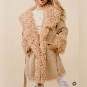 Faux fur coat